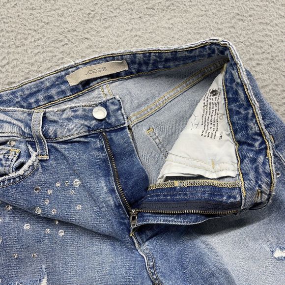 Joe’s Jeans Womens 25 Blue The Kass Distressed High Rise Slim Straight Ankle - Picture 10 of 16